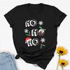 2026 New Holly Snowflake Lovely Christmas Print Top Ladies TShirt Crewneck Womens Regular Short Sleeve Summer FeUnisex Tee Tops