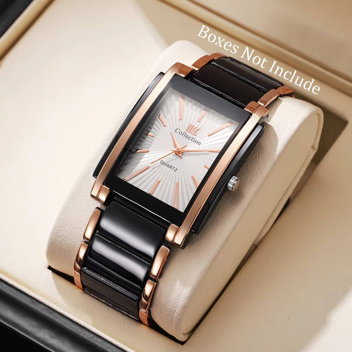 

Роскошные прямоугольные мужские деловые часы с ремешком из нержавеющей стали, кварцевые наручные часы Reloj Hombre