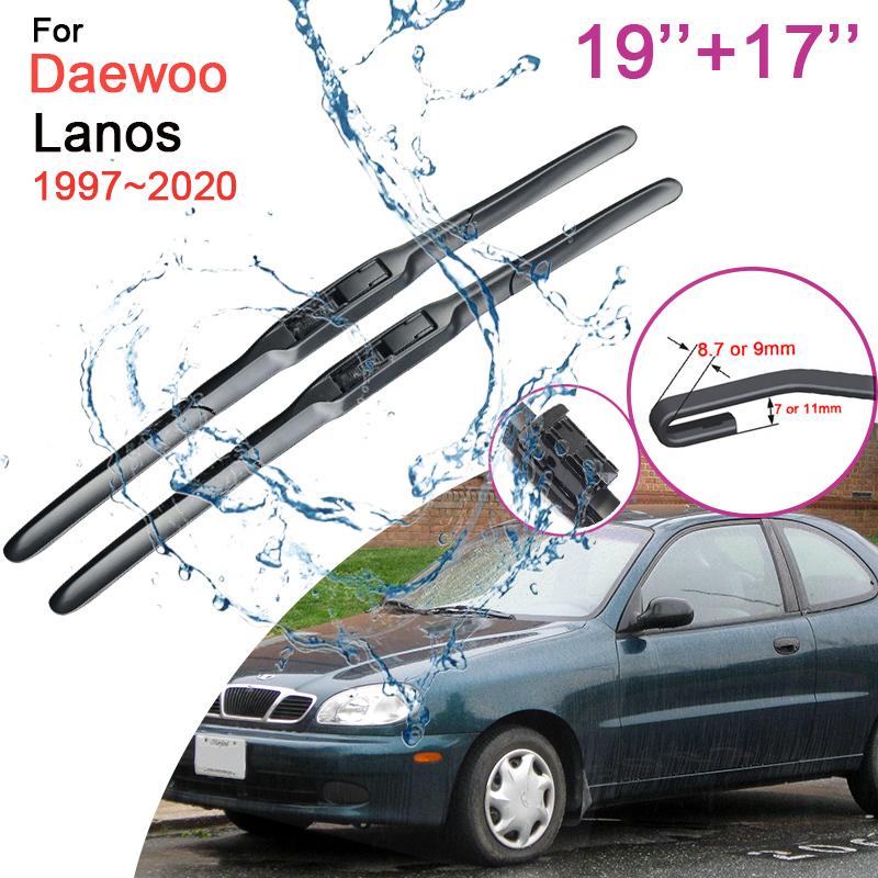 Передние щетки стеклоочистителя для Daewoo Lanos Chevrolet Lanos 1997~ Модель Безкаркасные Резиновые Аксессуары для Скребка
