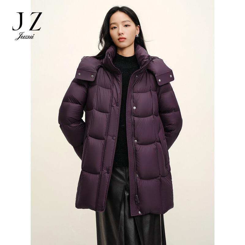 

JUZUI Women s Quilted Hooded Duck Down Jacket XL
