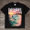 Destin Beach Dolphins Halftone PNG Design | Florida Sunset T-Shirt and Kids Tshirt Graphic (Digital Download)