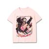 2026 New Demon Slayer Anime Tshirt Set Short Sleeve Tops with Nezuko Kamado and Zenitsu Agatsuma Print Casual Streetwear Summer