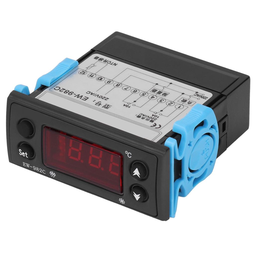 Temperaturregulator Avfrostning Kylning Termostat Digital Display AC 220V för Kylare