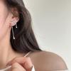 Sterling Floral Tassel Earrings Women Sweet Boho Chic Jewelry Accessory
