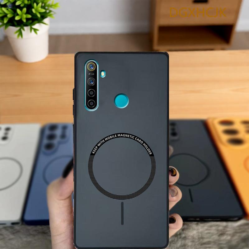 

For Realme 5 Case Realme 5s Phone Case Realme 5i Cover Realme 6i 5s Narzo 10 Shookproof Color magnetic hard Silicone back cover realme 5i