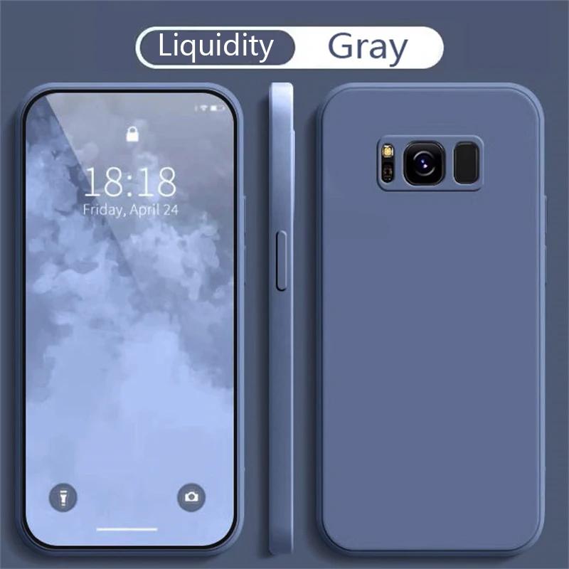 Luxury Liquid Silicone case For Samsung Galaxy S8 S9 S10 Plus S24 S25 Plus Ultra S20 FE S21 S22 S23 Cover Soft Phone Case