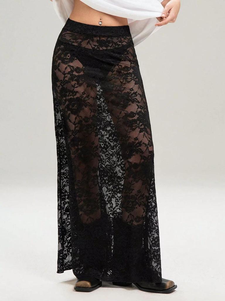 European Style Summer Lace High-Waisted Skirt: Fashionable and Versatile for Street Wear