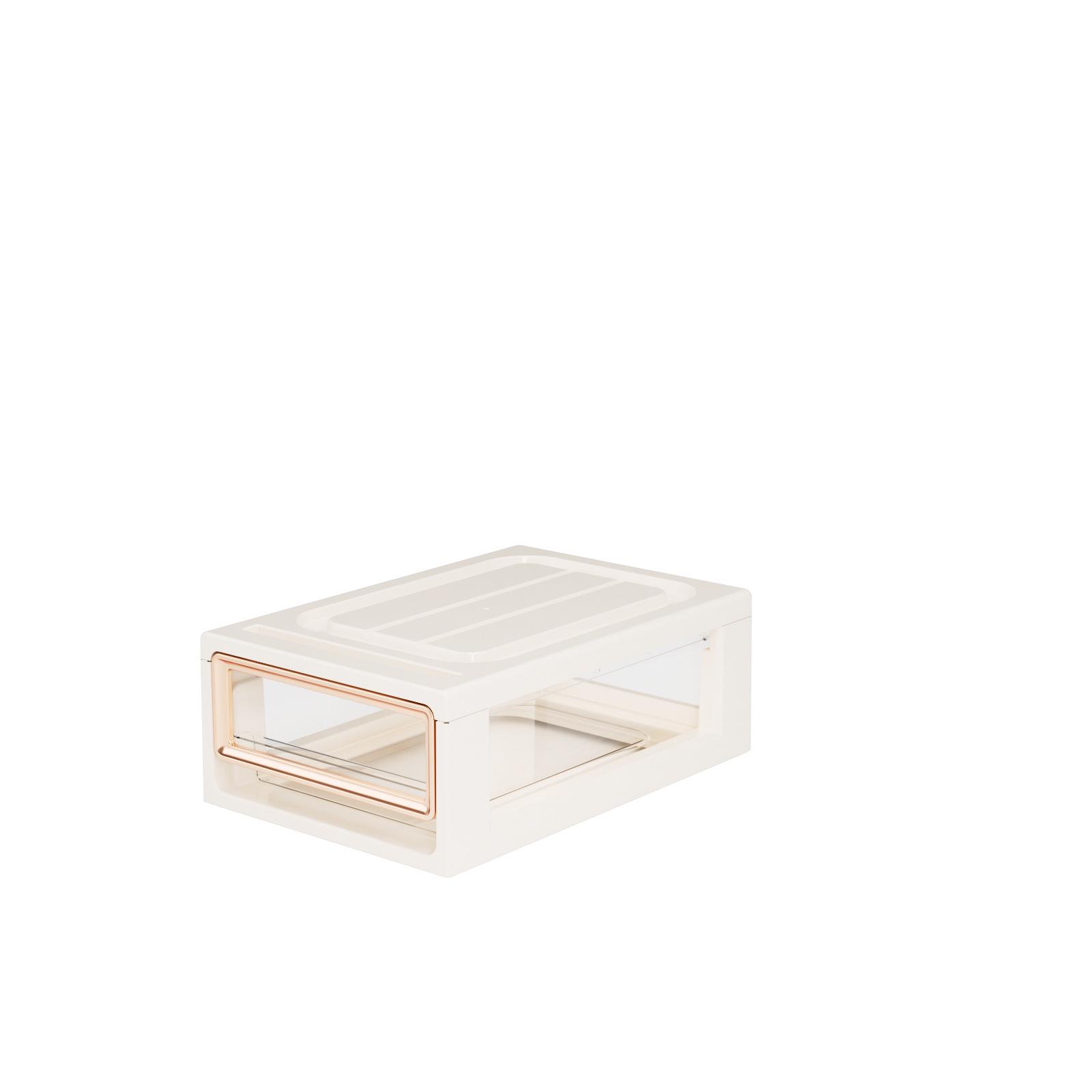 

Milk White Stackable Multifunctional Storage Box for Wardrobe, Toys, Snacks