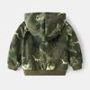 1-6 Years Kids Dinosaur Printed Hooded Coat Zipper Jacket