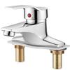 Modern Minimalist Double-Hole Copper Faucet for Bathroom Basin