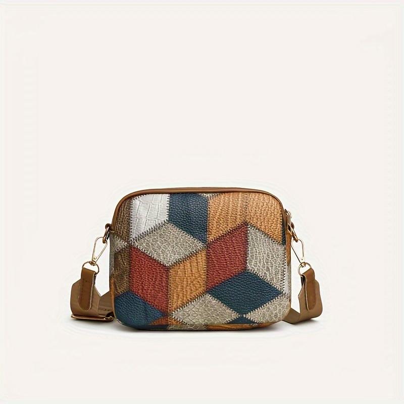 Сумка через плечо с ромбическим узором — фото 10