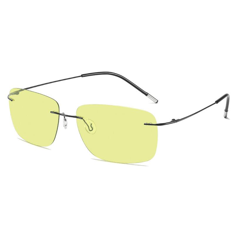 Frameless Ultra-Light Polarized Light Color-Changing Sunglasses For Men Driving, Sun Protection Night Vision Sunglasses, Uv Protection Sunglasses