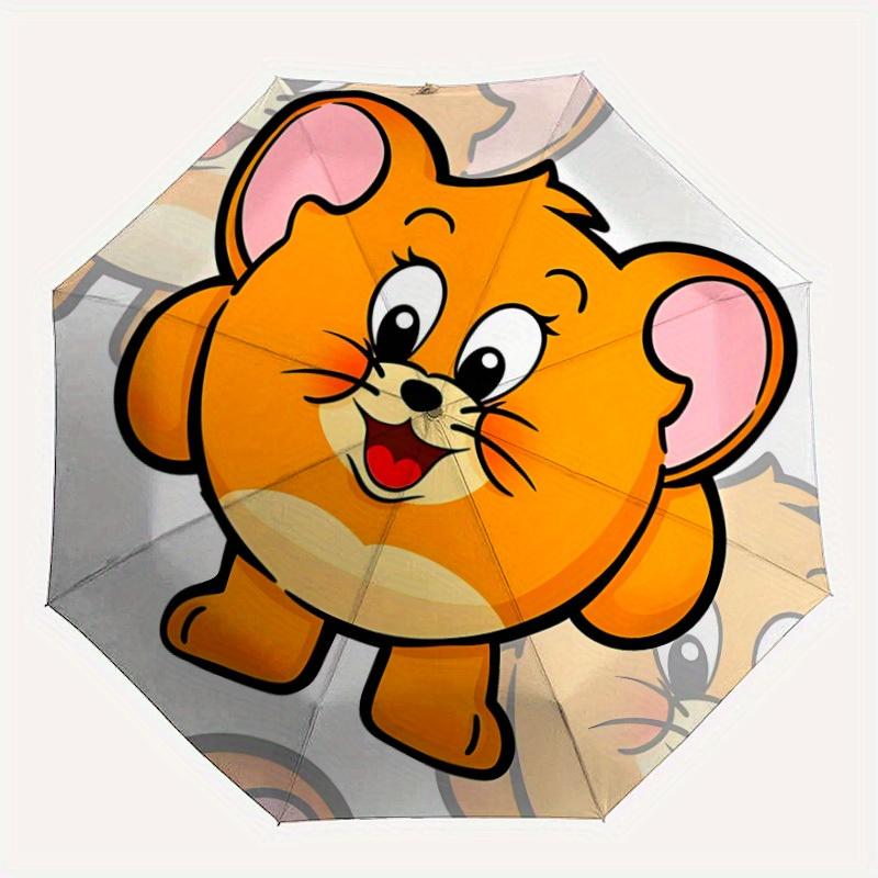 

1pc Jerry Mouse Design Automatic Open/Close Umbrella - Compact Travel Umbrella, Perfect Gift for Friends -Intricate Design Umbrella yy250811078