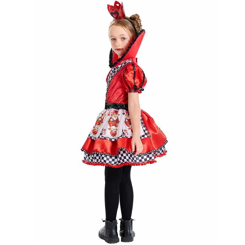 Halloween costume children's stage performance Queen of Hearts Alice in Wonderland Queen of Hearts tutu
