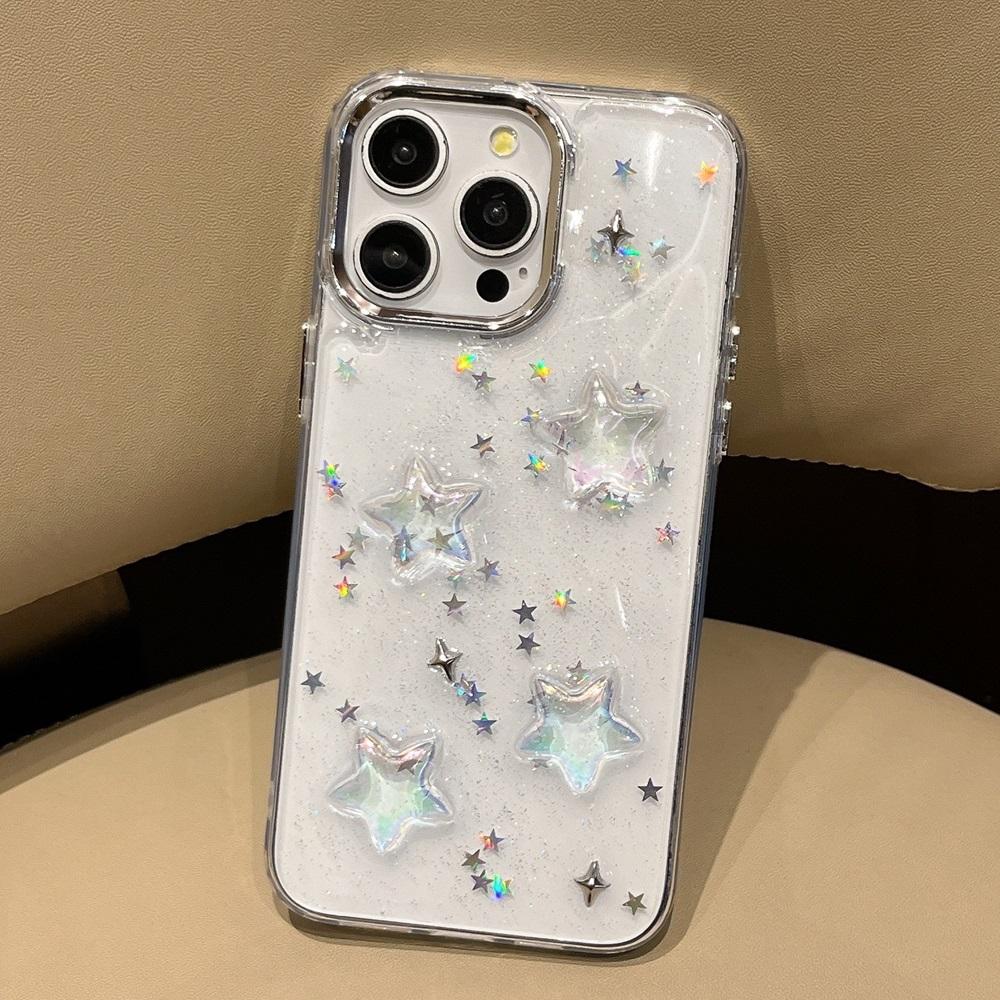 

Ins Корейский Градиент Звезда Блеск Глиттер Чехол для телефона Для iPhone 16 15 14 13 12 11 Pro Max Plus Блестящий Прозрачный Ударопрочный Чехол For iPhone 13 Pro&Silicon