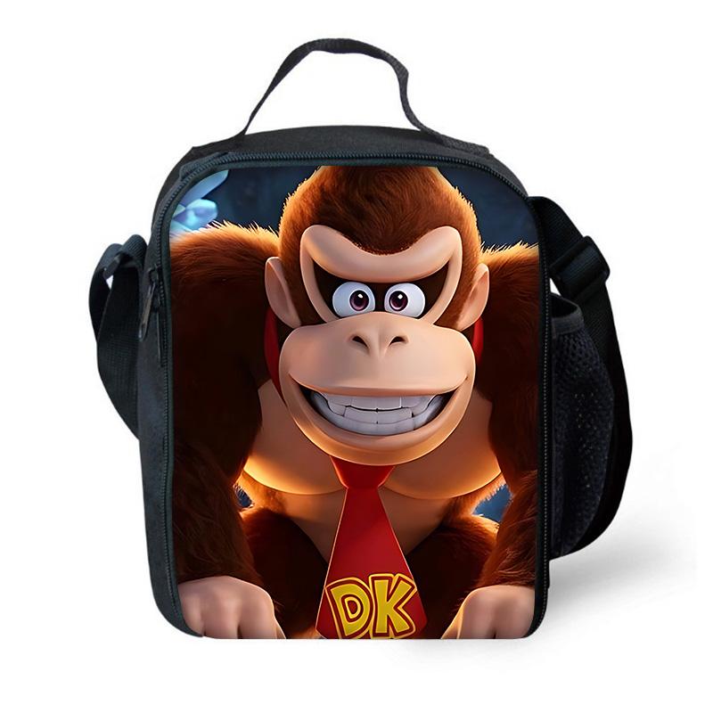 Child School Cartoon Donkeyeds Kongs Bananzaeds Backpack with Lunch Bags ,Pencil Bags ,School Bags for Boys Girls Best Gift