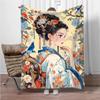 Chinese Ancient Style Girls Flannel Blanket Soft Keep Warm Throw Blanket Blanket For Sofa Bed Office Camping Travelling Gifts