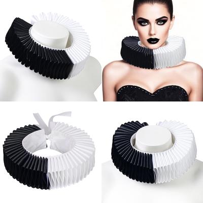 Decorative Ruff Collar Faux Collar Clown Costume Accessory For Women Theme Event and Halloween Cosplay Dressingup Props