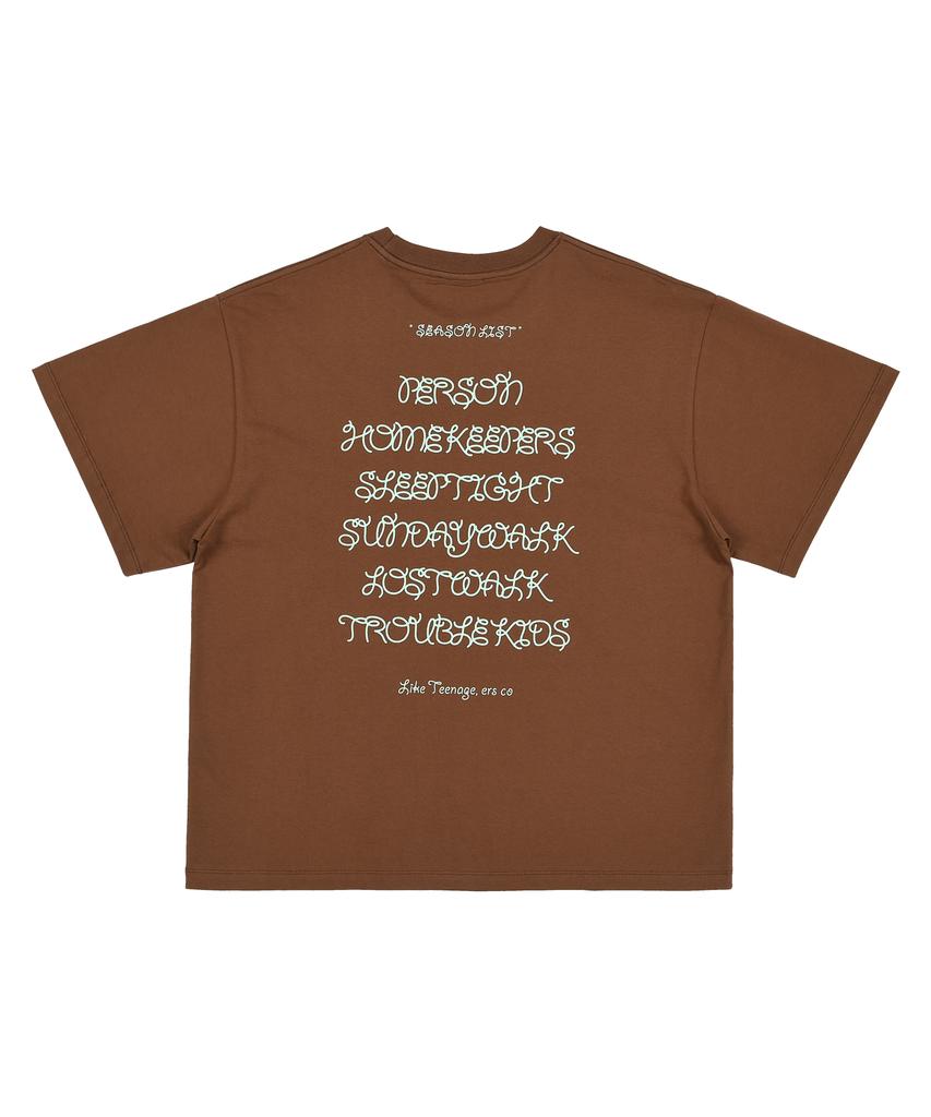 Ialeseuko 3 Trouble Kids Printed T-Shirt_Brown