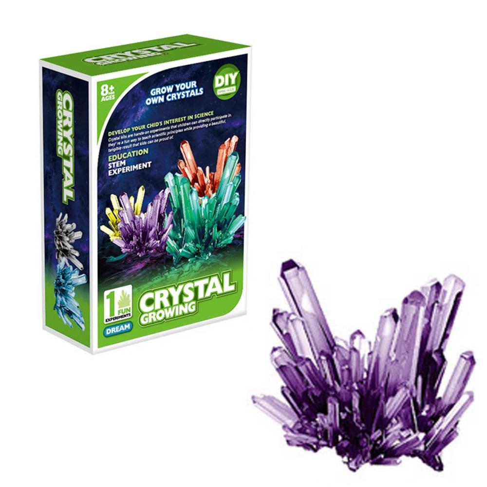 Grow a Crystal Crystal Growing Science Kit Easy To Grow Crystal Making Kit Boys фиолетовый