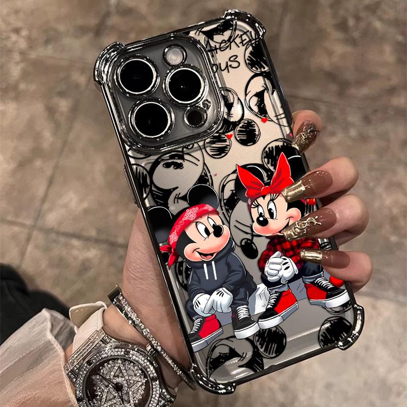 Cool Minnies M-Mickey Plating Phone Case For Samsung A37 A57 A07 A36 A16 A06 A35 A55 A25 A26 A15 A54 A34 A24 A14 A05 A04 4G 5G