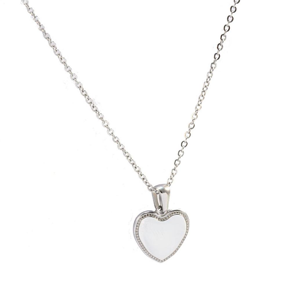 Trendy Simple Lace Small Love Necklace Women'S Light Luxury Design Heart-Shaped Pendant Collarbone Chain