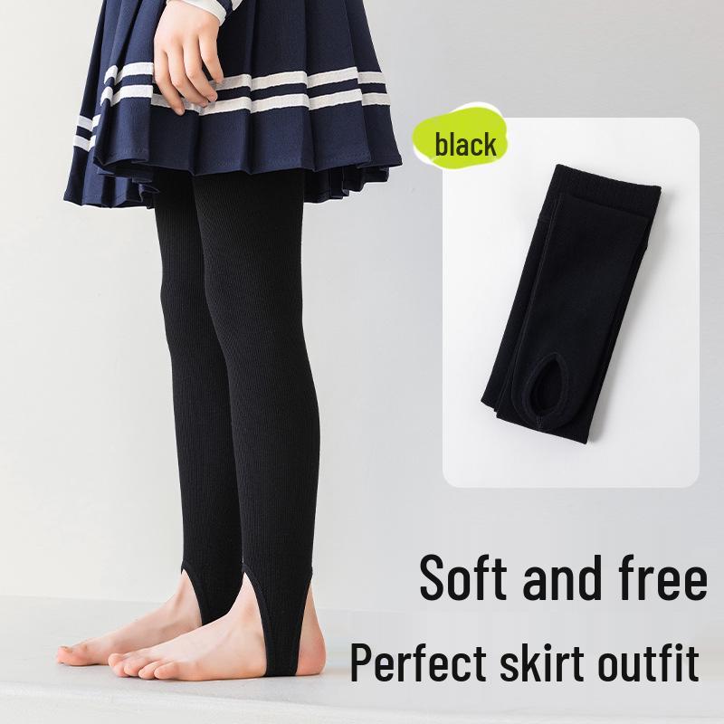 Dziewczęce Wszechstronne Bawełniane Legginsy 9/10 w Jednolitym Białym Kolorze na Wiosnę/Jesień