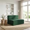 Folding Sofa Bed Dark Green 70 x 72 x 60 cm Fabric