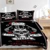 Guns N' Roses Bedding 3 Piece Set HD Print Duvet Cover Pillowcases for Teens Adult Bedroom Decoration Christmas Gift