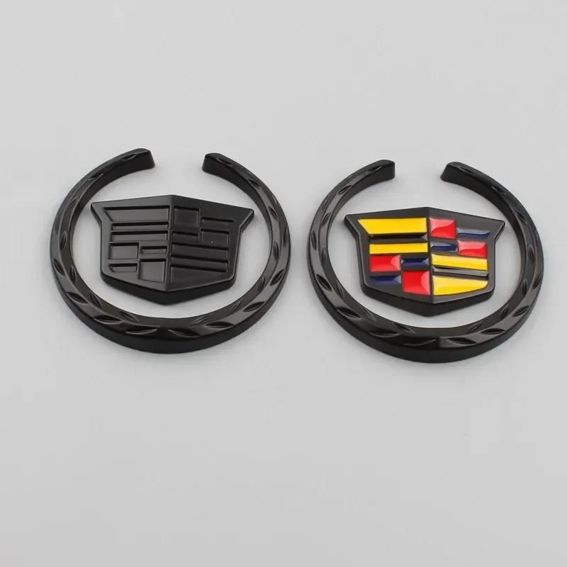 3D Metalen Auto Carrosserie Spatbord Stickers Raam Achterklep Embleem Decals voor Cadillac ATS BLS CT4 CT5 CTS EXT ESCALADE SRX XT4 SLR XTS