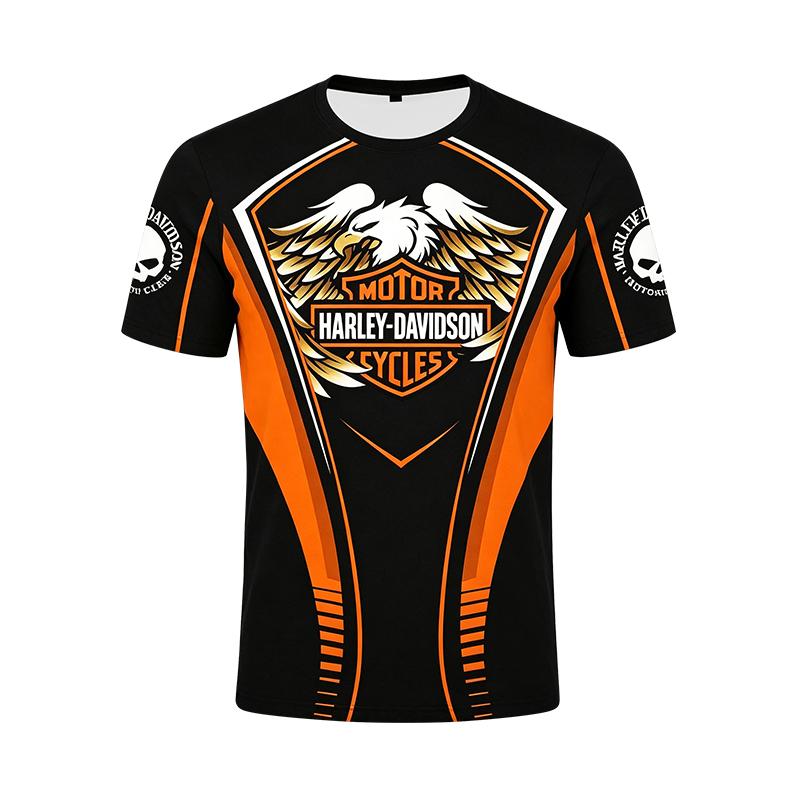 Jauns Harley Davidson Motocikla T-krekls Kokvilnas