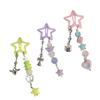 Beads Pendant Y2k Star Hairpin for Woman Punk Style Bangs Hair Clip Aesthetics Colorful Beads Pendant Hair Accessories