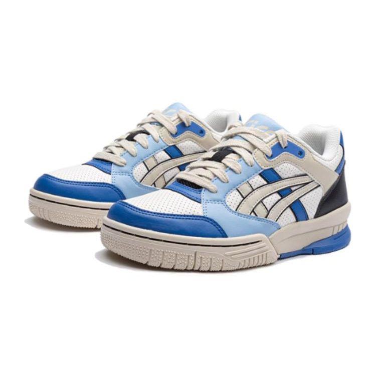 Asics Gel-Spotlyte Synthetic Leather Comfortable Versatile Low-Top Kids Basketball Shoes Kids Sneaker Blue White 1204A127-103