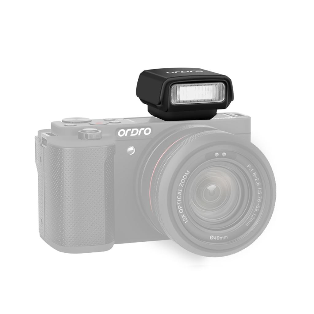 Universal Camera Flash Mini On Camera Flash Light GN8 6500K Camera Speedlite 3 Level Brightness Manual Auto Flash