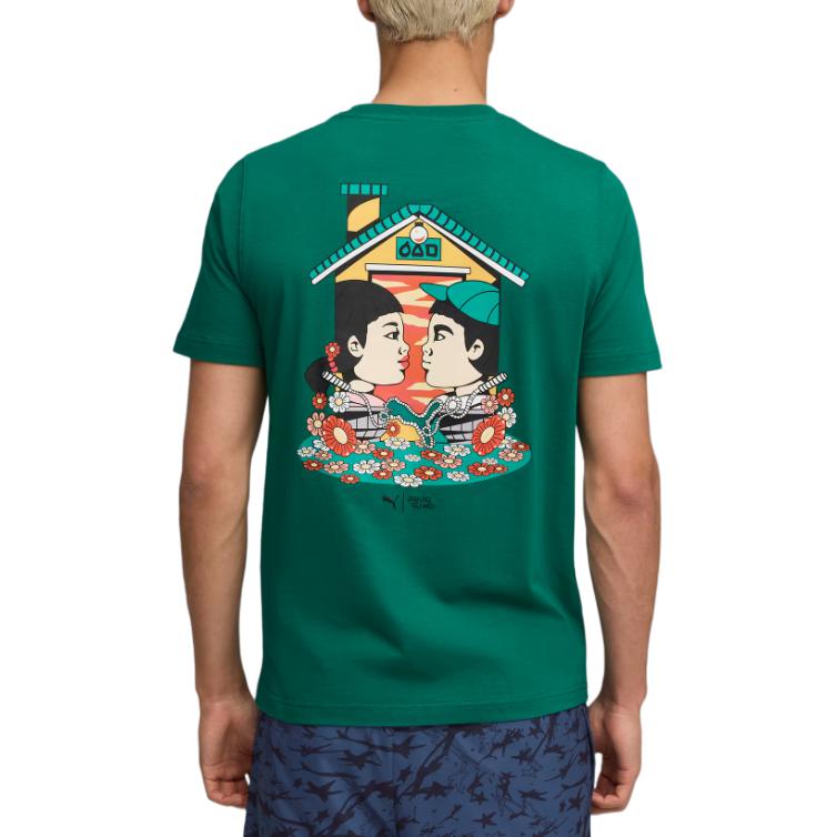 Puma X Squid Game Collaboration Ss25 Round Neck Versatile Fashion Short Sleeve T-Shirt Men T-Shirts 630706-74