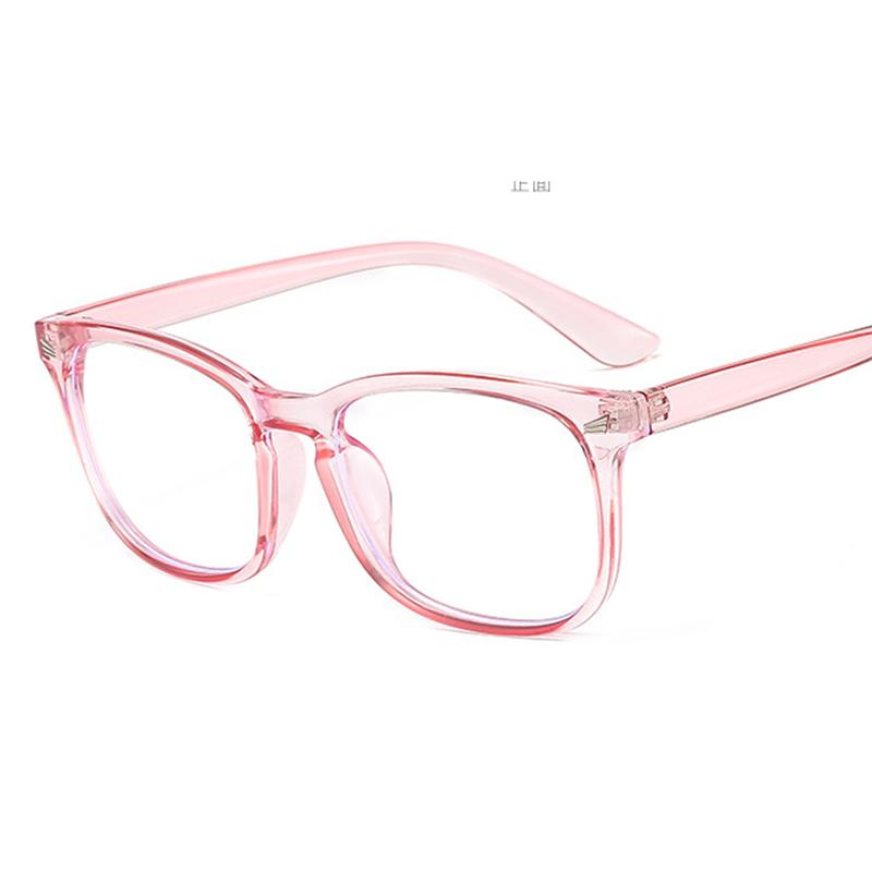 Square Reading Eye Glasses +100 +150 +200 Women Men Myopia Eyeglasses -0.75 -1.0 -1.5 -2.0 Transparent Black Pink Blue