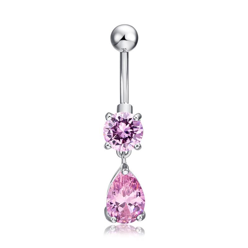 Retro Stainless Steel Titanium Belly Button Ring with Double Handcuffs Design