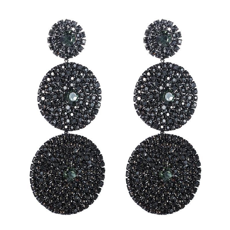European and American Multi-Layer Rhinestone Diamond Earrings for Women - Super Flash Fairy Design