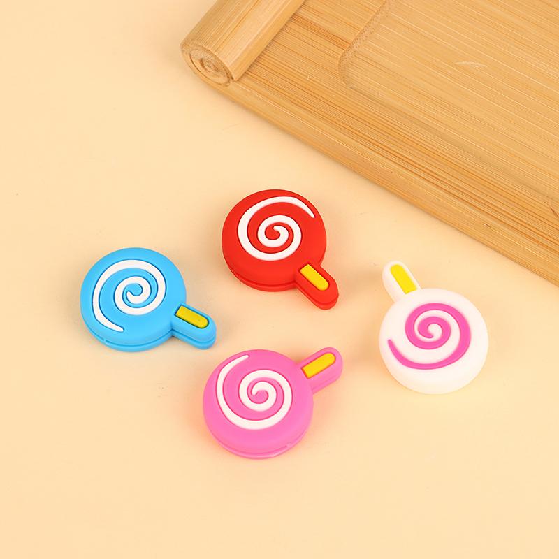 Cartoon Lolly Shape Tennis Racket Shockproof Absorber Silicone Shock Absorption Tennis Racket Shock Pad Anti-Vibration Dampeners