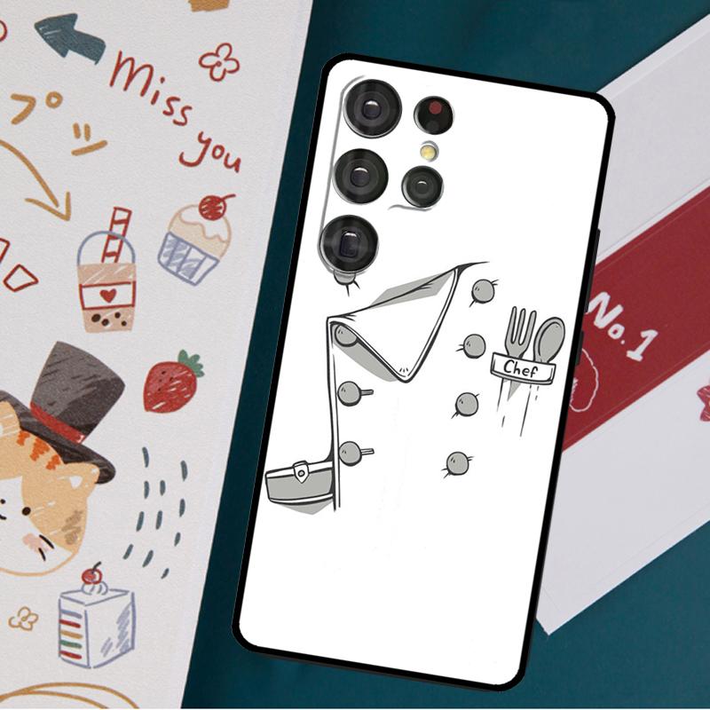 Baking Cook Chef Case For Samsung Galaxy S23 S22 Ultra S21 S20 FE S9 S10 S22 Plus Note 20 Note 10 Plus Cover