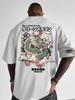Japan Dragon Print Harajuku Y2K Unisex Unisex Tshirt Outdoor Street Casual Trendy Sport Comfort Versatile Shortsleeve Top Clothing