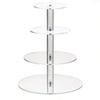 Transparent Acrylic Cake Stand Removable 3-Tier & 4-Tier Dessert Display Party Supplies Wedding Cake Decoration  Bakeware Tools
