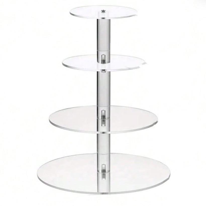 Transparent Acrylic Cake Stand Removable 3-Tier & 4-Tier Dessert Display Party Supplies Wedding Cake Decoration  Bakeware Tools