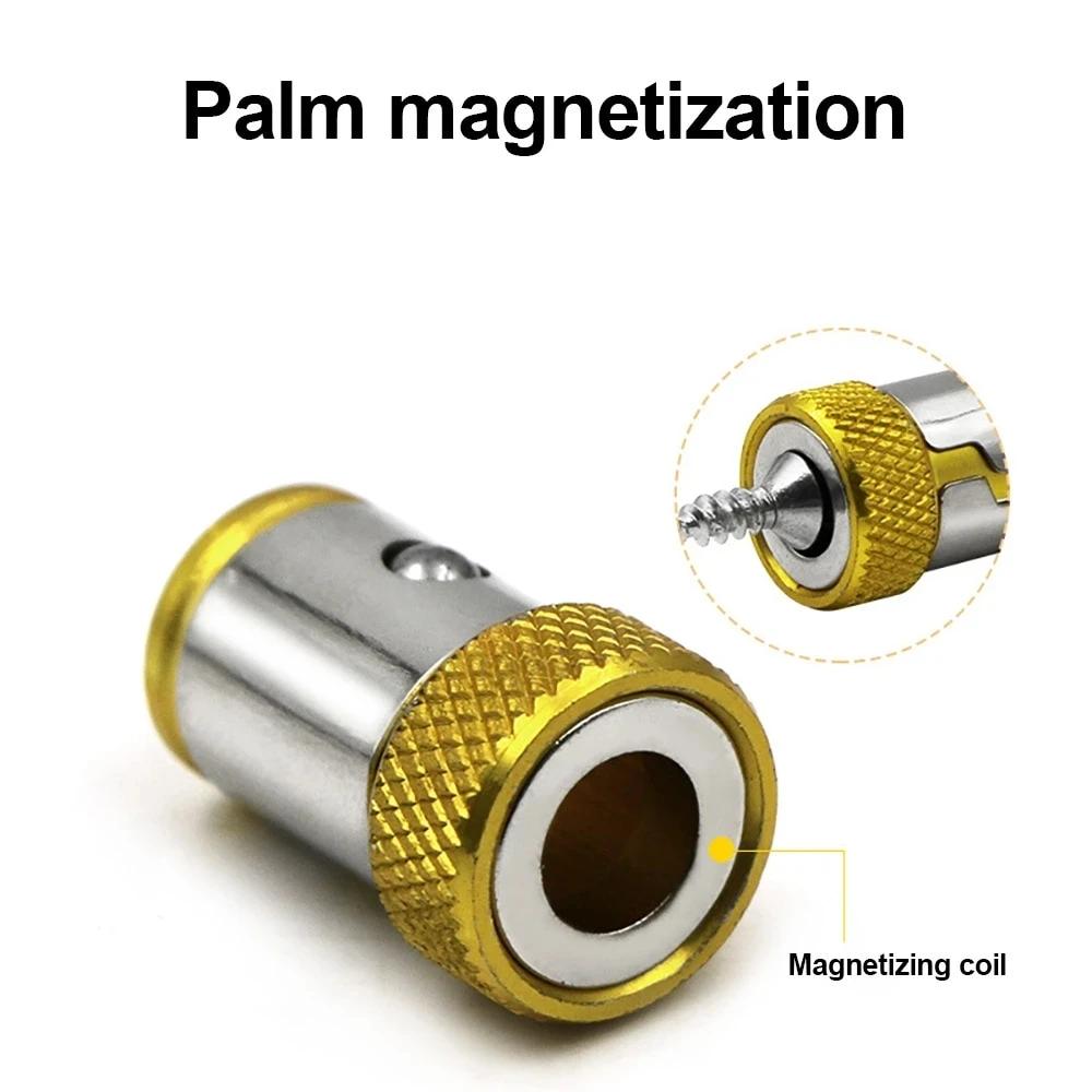 Magnetic Bit Holder Alloy Electric Magnetic Ring Screwdriver Bit Head Holder Anti Corrosion Magnetizer for Phillip Bit