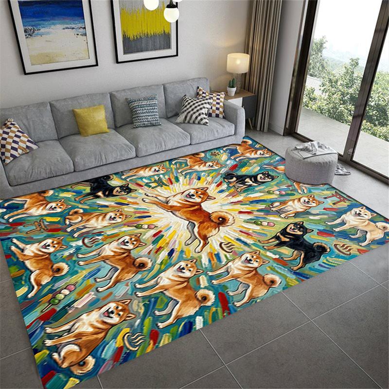 2025 New Cute puppy Carpet Rug for Living Room Bedroom Home Sofa Decoration,Kids play Non-slip Floor Mat