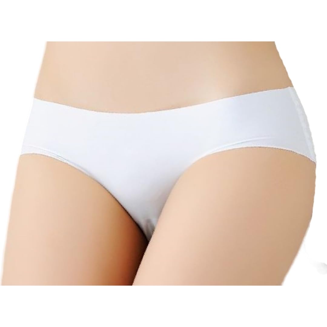 

Plus Nao Size White Women s Hip-Hugging Panties, Seamless, Low-Rise, Non-Slip, Hip-Hugging, XL,