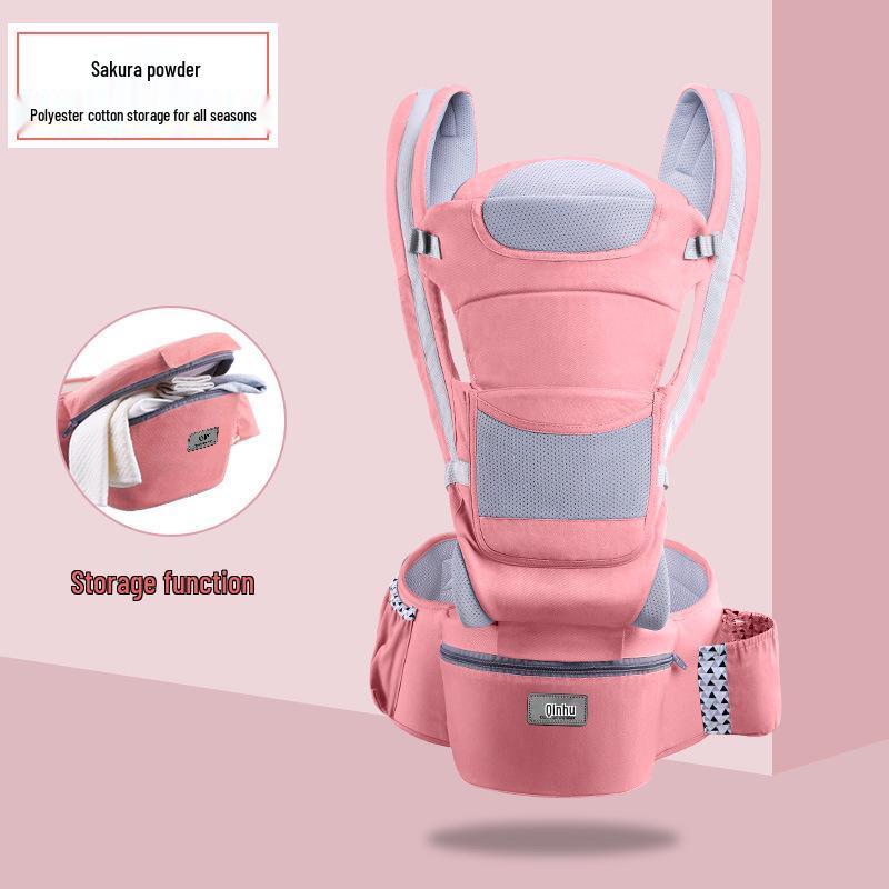 Multi-Function Baby Carrier with Waist Stool for Horizontal and Back Carry
