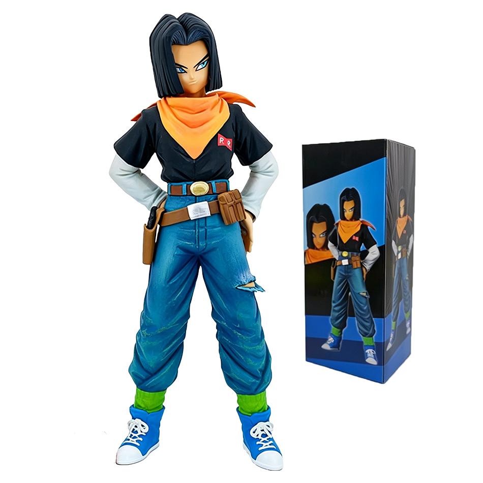 24CM Dragon Ball Z Android 18 17 Anime Figure Action Figure Pvc Model Statue Collection Decoration Toys Ornaments Xmas Gifts