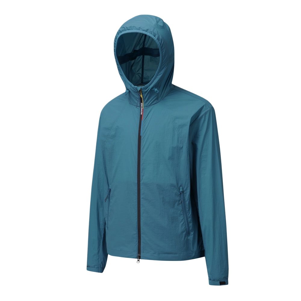 SALOMON Modyssey Serie Aero Outdoor Wasserdicht Leicht Kapuze Reißverschluss Langarm Jacke Unisex Jacken Blau Nacht C28131