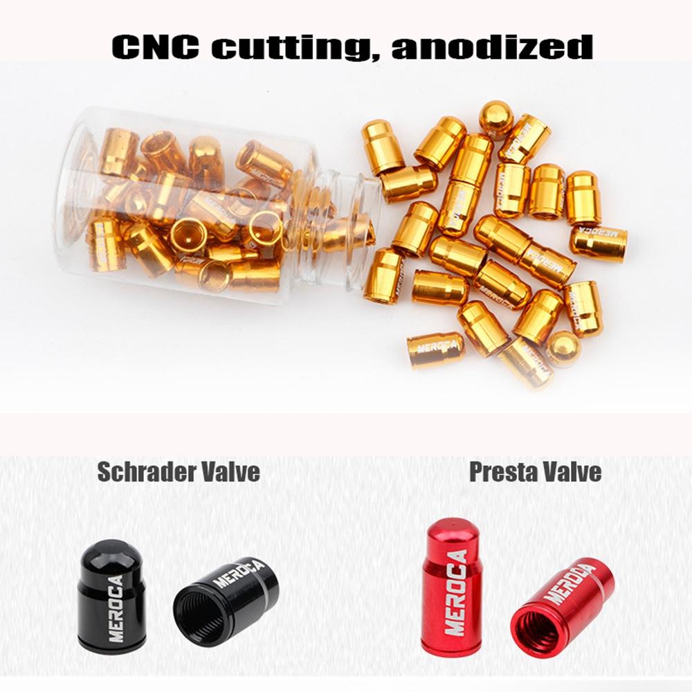 2pcs Aluminum Bicycle Tire Valve Cap Ultralight Mountain Road Bike Valve Cap Schrader/Presta Tire Valve